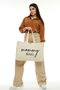 Zoozie Bags 2204 Bolsa de lona tote crema 50 x 36 x 12 cm